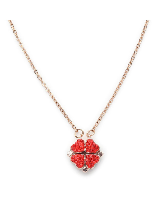 Clover Heart Dual Necklace