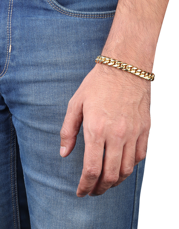 Clean Cuban Bracelet 10 mm - Gold