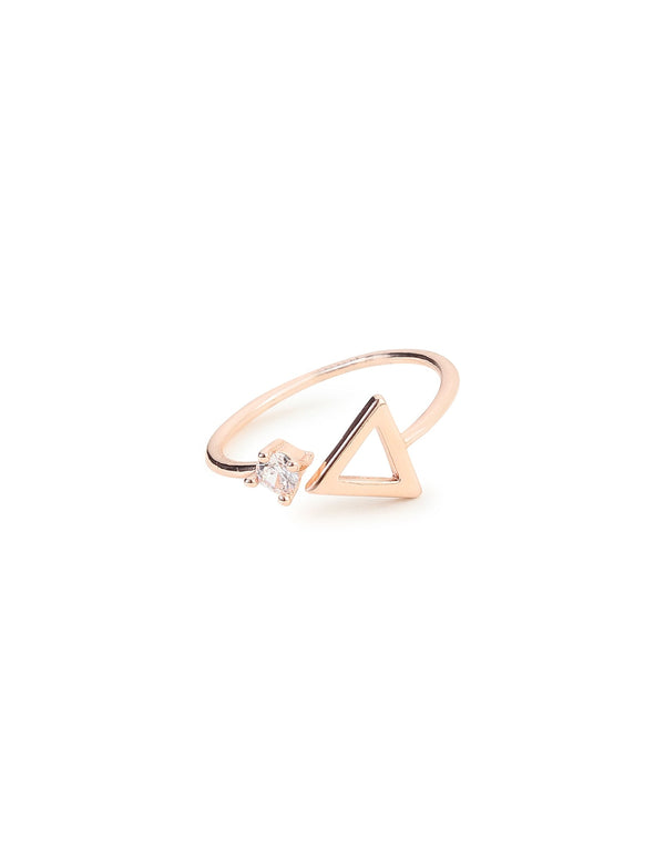 Rose Gold Triangle Ring