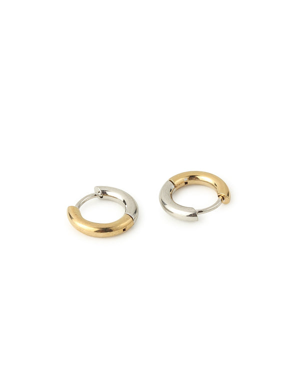 Gold Silver Dual Earrings