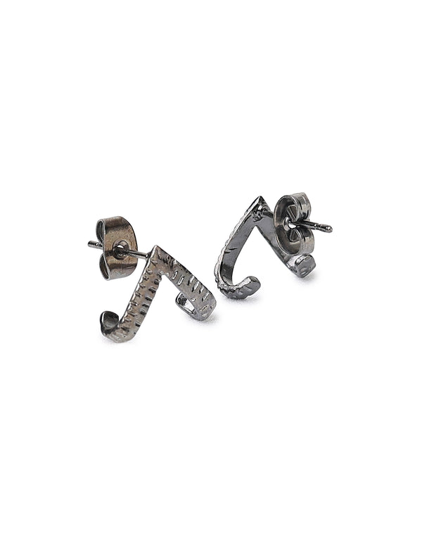 Rambo 2.0 Black Earrings