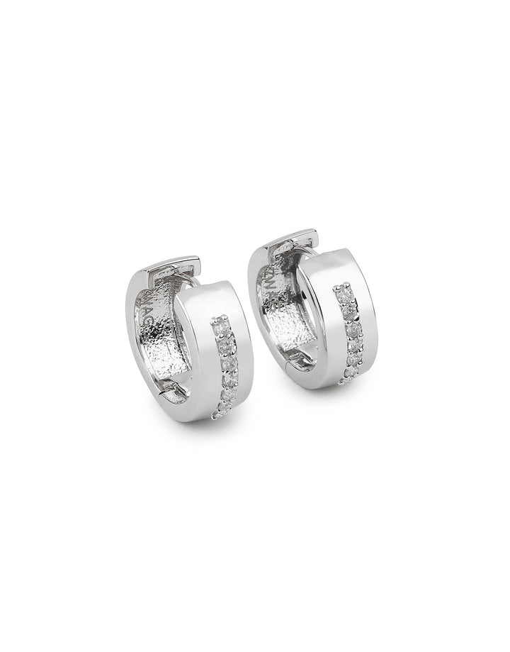 Hoop Iced Earrings (All Silver)