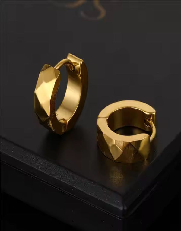 Modern Hoop Gold Earrings