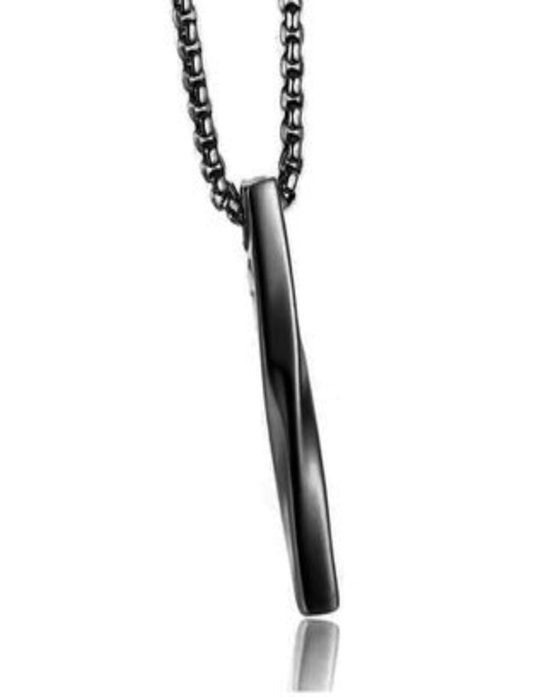 Twisted Tag Pendant (Black)