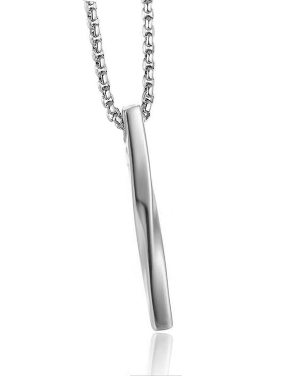 Twisted Tag Pendant (Silver)